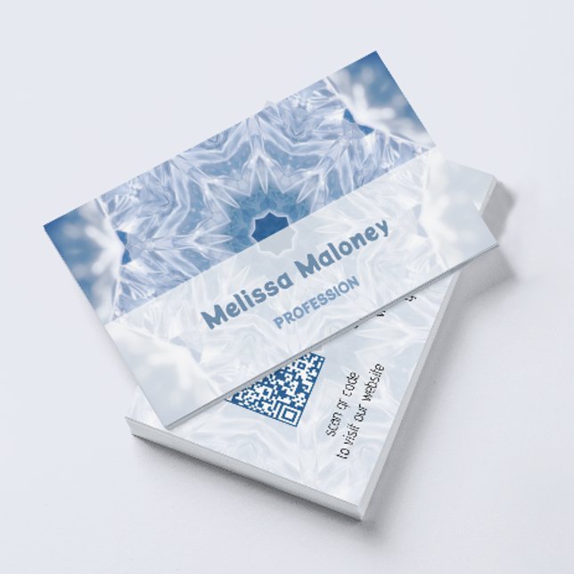 Rose Gold Black Mandala QR Code Business Card (Creator Uploaded)
