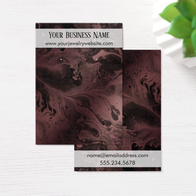 Rose Gold & Black Marbled Earring Display Cards (Desk)