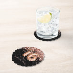 Rose Gold Black Sweet 16th Birthday Party Paper Coaster<br><div class="desc">Rose gold black sweet 16th birthday party paper coasters to decorate the birthday party tables.</div>