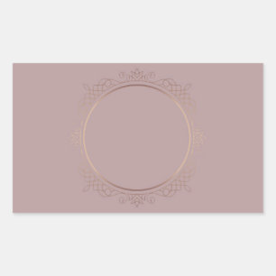 Rose Gold Blank Modern Template Custom Elegant Rectangular Sticker