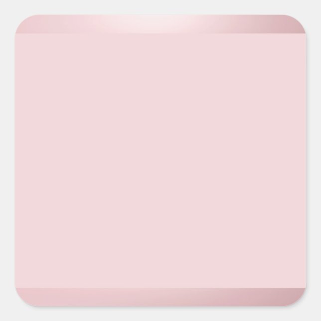 Rose Gold Blank Template Add Your Text Elegant Square Sticker (Front)