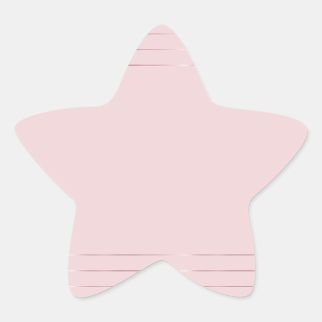 Rose Gold Blank Template Modern Trendy Elegant Star Sticker (Front)