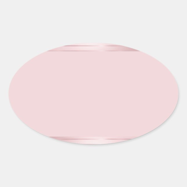 Rose Gold Blank Template Trendy Elegant Modern Oval Sticker (Front)