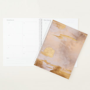 Rose Gold Blush and Gold Texture Planner