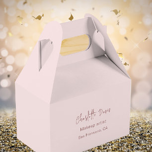 Rose gold blush business QR code Instagram Favour Box