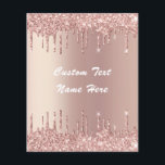 Rose Gold Blush Glitter Custom Text Name Flyer<br><div class="desc">Rose Gold Blush Glitter Sparkle Drips Custom Text Pink Modern - Add Your Unique Text or Remove Text - Make Your Special Gift - Resize and move or remove and add text / elements with customisation tool. Design by MIGNED. Please see my other projects. You can also transfer this designs...</div>