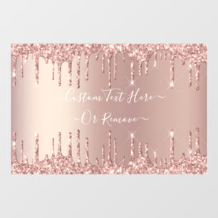 Rose Gold Blush Glitter Sparkle Drips - Add Text