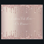 Rose Gold Blush Glitter Sparkle Drips Custom Text  Wrapping Paper<br><div class="desc">Rose Gold Blush Glitter Sparkle Drips Custom Text Pink Modern - Add Your Unique Text or Remove Text - Make Your Special Gift - Resize and move or remove and add text / elements with customisation tool. Design by MIGNED. Please see my other projects. You can also transfer this designs...</div>