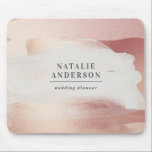 Rose Gold Blush Modern Feminine Small Business Mouse Pad<br><div class="desc">Personalized Blush Wedding Planner Mouse Pad | Elegant Modern Bridal Desk Accessory Stay inspired while planning your big day with this elegant personalized wedding planner mouse pad, featuring a soft blush watercolor design and custom name typography. Perfect for brides, wedding planners, or anyone organising their dream wedding, this mousepad adds...</div>