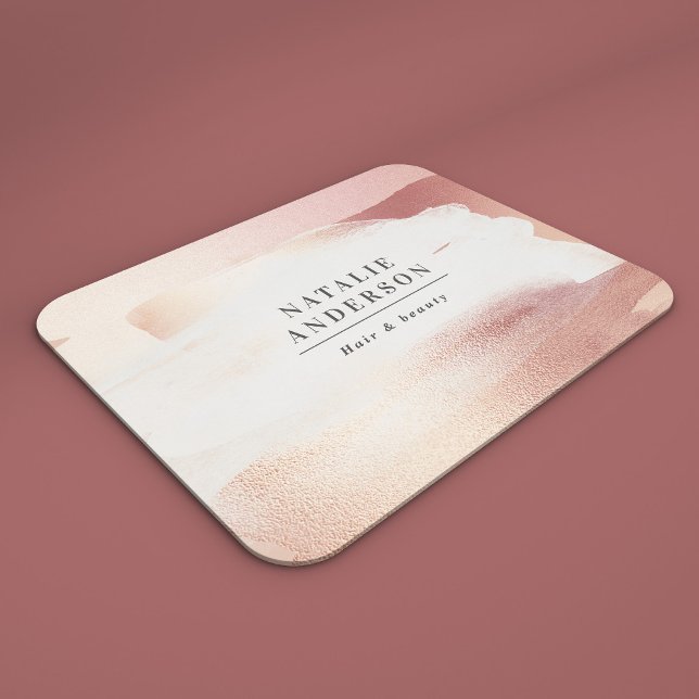 Rose Gold Blush Modern Feminine Small Business Mouse Pad (Creator Uploaded)
