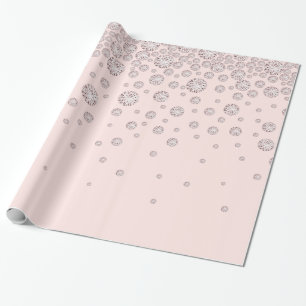 Rose gold blush pink diamonds  wrapping paper