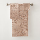 Rose Gold Blush Pink Glam Sparkle Crackle Chic