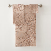 Rose Gold Blush Pink Glam Sparkle Crackle Chic