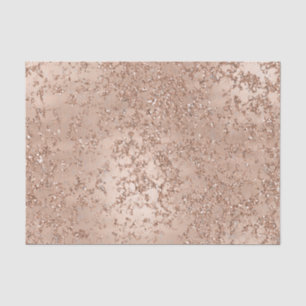 Rose Gold Blush Pink Glam Sparkle Crackle Chic Tissue Paper