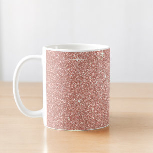 Rose Gold -Blush Pink Glitter and Sparkle Coffee Mug