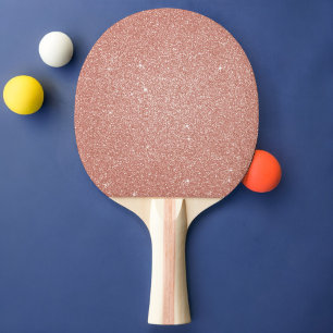 Rose Gold -Blush Pink Glitter and Sparkle Ping Pong Paddle