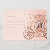 Rose Gold Blush Pink Quinceanera Princess Photo (Front)