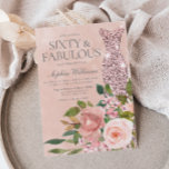 Rose Gold Blush Sixty & Fabulous 60th Birthday Invitation<br><div class="desc">Rose Gold Blush Sixty & Fabulous 60th Birthday Invitation

See matching collection in Niche and Nest Store

Many thanks</div>