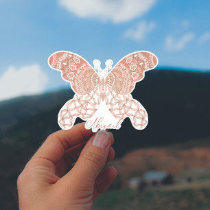 Rose Gold Boho Butterfly