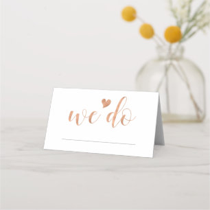 Rose Gold Boho Wedding Place Cards