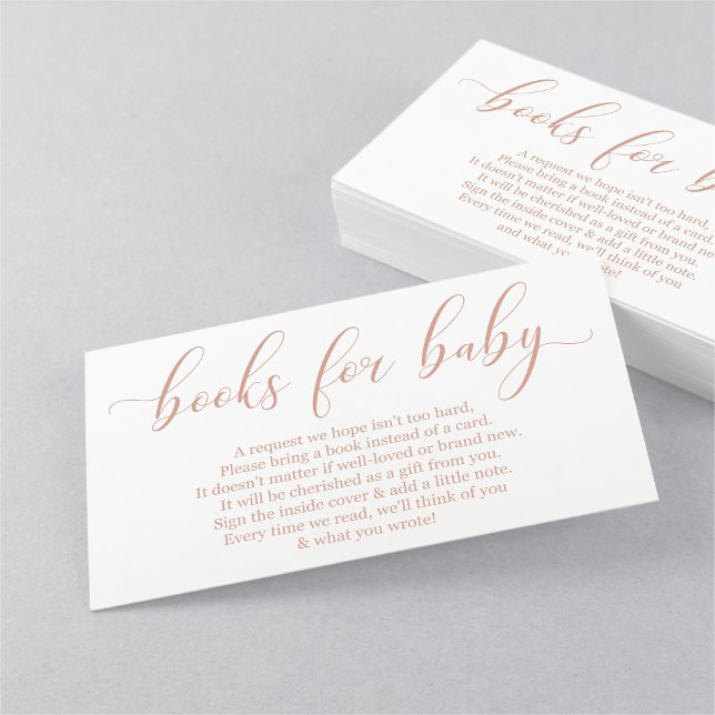 Rose Gold Book Request - Baby Shower Invitation (Creator Uploaded)