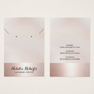 Rose Gold Border Jewellery Earring Necklace Displa