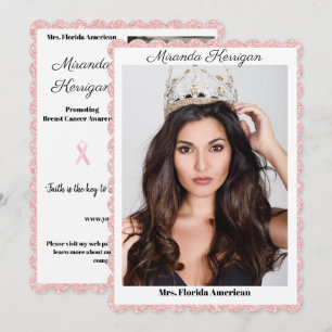 Rose Gold Border Pageant Autograph Card