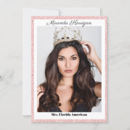Rose Gold Border Pageant Autograph Card