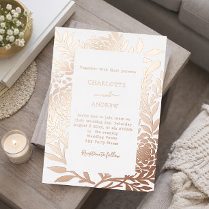 Rose gold botanical luxury wedding