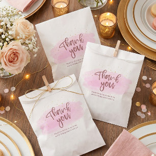 Rose Gold Bridal Shower Thank You Favour Bag