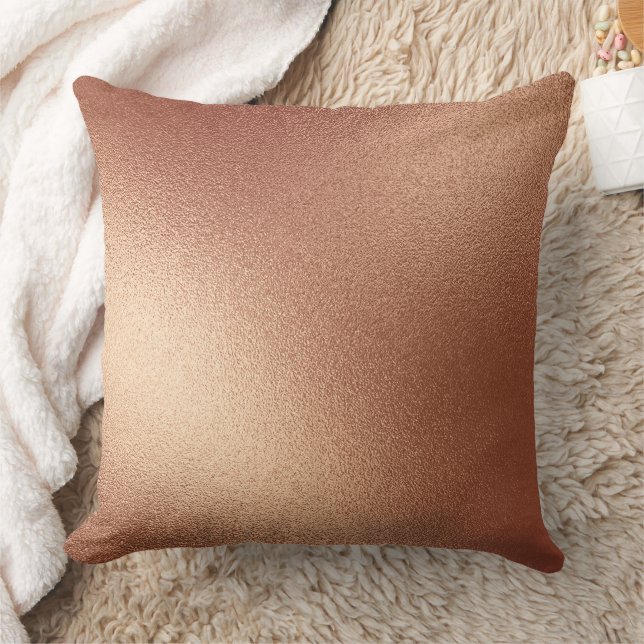 Rose Gold Bronze Christmas  Cushion (Blanket)