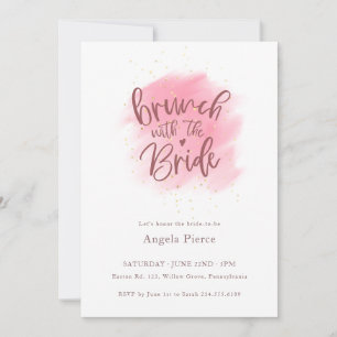 Rose Gold Brunch with the Bride Bridal Shower Invitation