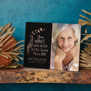 Rose Gold Brushed Metal Family Memorial Photo Plaque