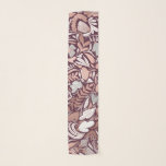 Rose Gold Burgundy Floral Illustration Pattern Scarf<br><div class="desc">This elegant and modern pattern is perfect for the stylish and trendy woman. It features a faux printed rose gold foil, white, grey, and burgundy red hand-drawn flowers, and leaf illustration pattern. It's a chic, pretty, unique, and luxe design; ideal for the sophisticated and classy lady. All blooms and leaves...</div>