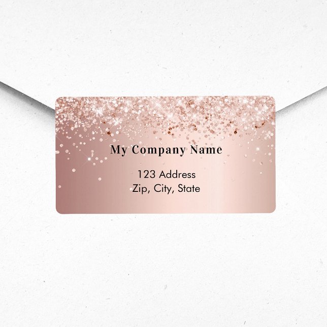 Rose gold business return address (Creator Uploaded)