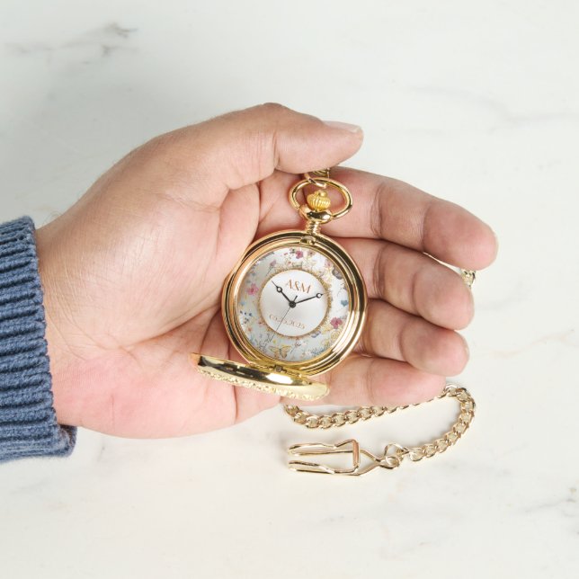 Rose Gold Butterfly Garden eWatch Watch (Hand)