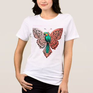 Rose Gold Butterfly Mandala & Parrot Luxe Tri-Blend Shirt