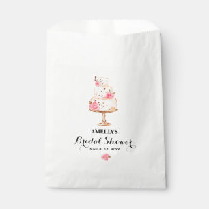 Rose Gold Cake Tea Party Bridal Shower Favour Bags