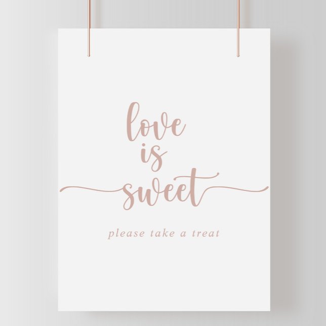 Rose Gold Calligraphy Love Is Sweet Sign (Creator Uploaded)