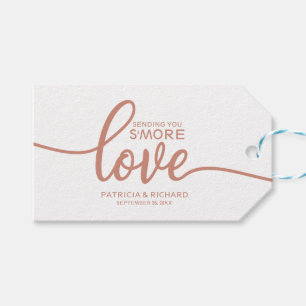 Rose Gold Calligraphy S'more Love Favour Tags