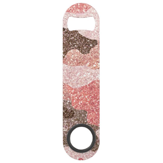 Rose Gold Camo Faux Glitter Camouflage Glam (Back)