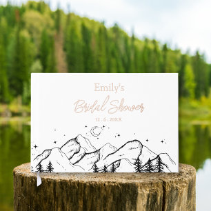 Rose Gold Camp Bride Bridal Shower Guest Book