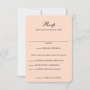 Rose Gold Celestial Wedding RSVP Card