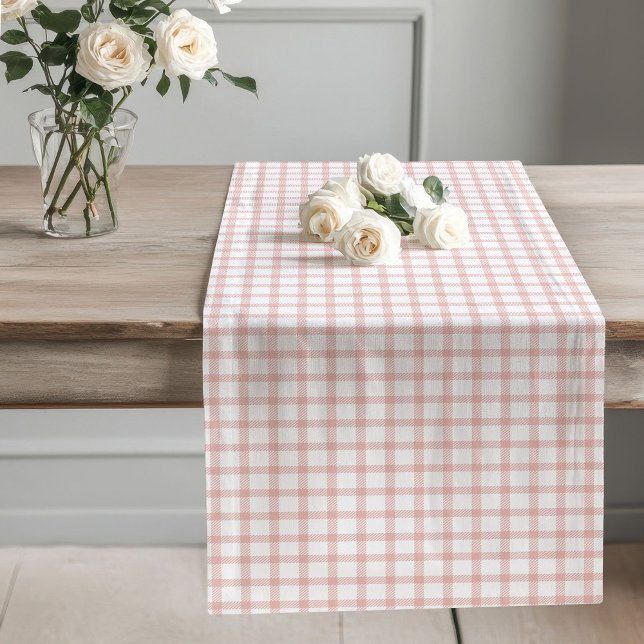 Rose Gold Chequered Runner for Glam Tablescape (Rose Gold Checkered Runner for Glam Tablescape)