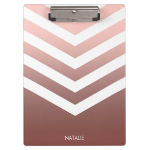 Rose Gold Chevrons Clipboard