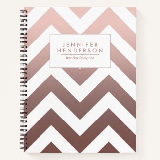 Rose Gold Chevrons Notebook