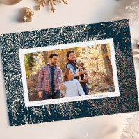ROSE Gold Christmas Botanical SnowFlake Photo
