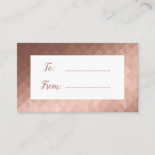 Rose gold christmas gift card custom names
