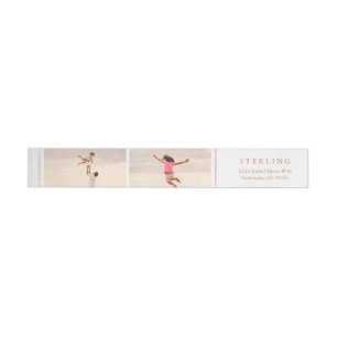 Rose Gold Christmas Holiday Return Address Labels