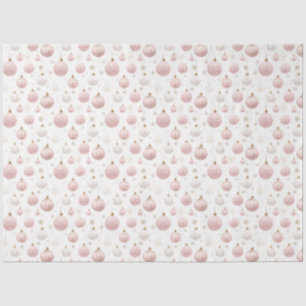 Rose Gold Christmas Ornaments Pattern Christmas Tissue Paper